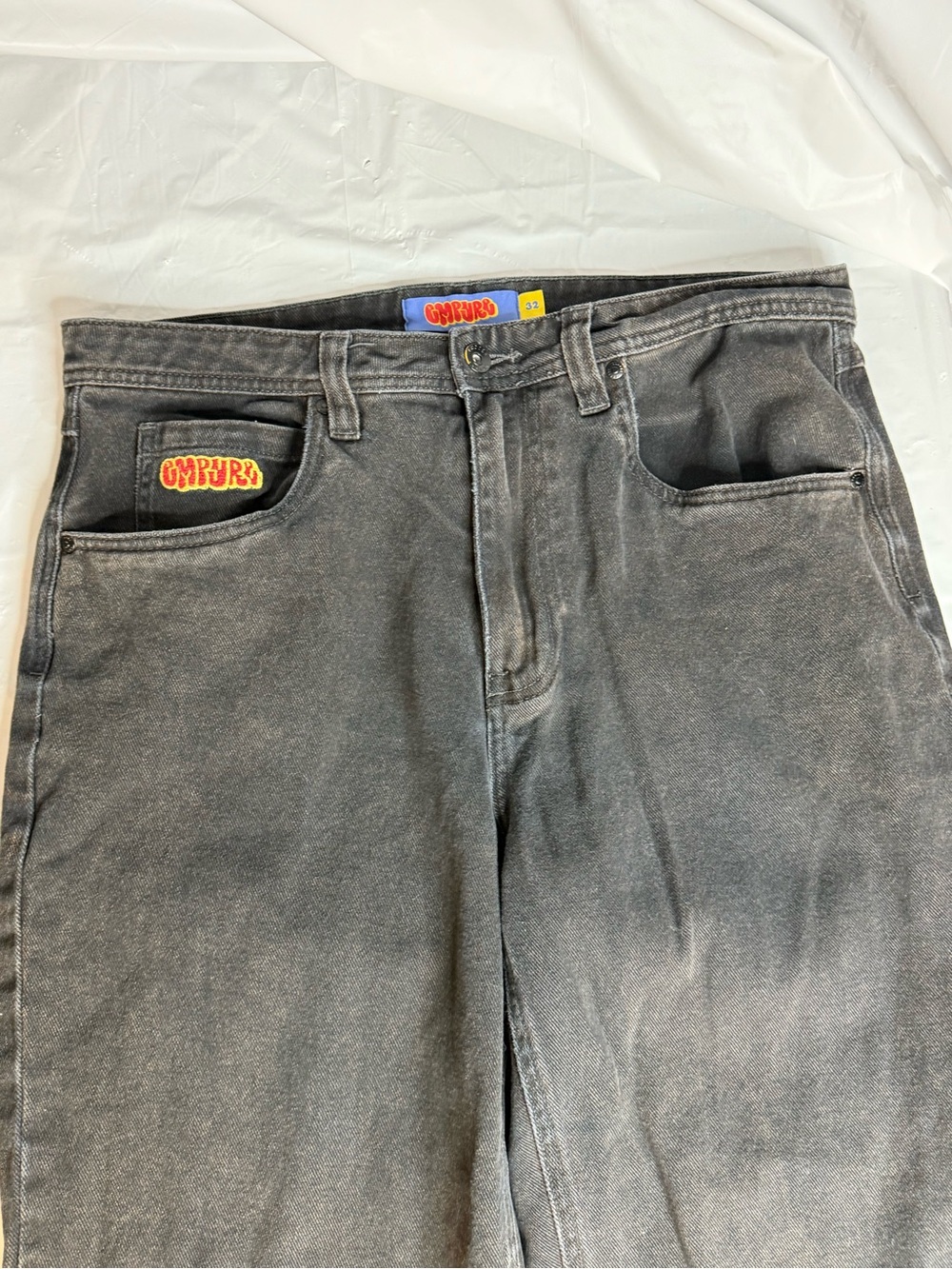 Empyre Relax Black Straight Leg Jeans Mens Size 32 Y2K Skater Relaxed Fit